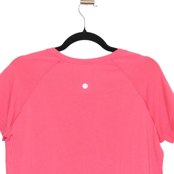 Lululemon Swiftly Tech Race Length T-Shirt Coral Pink Size 14 - Picture 6 of 6